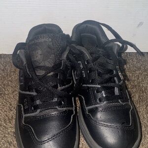 New Balance Kids Black and Gray Sneakers